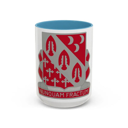 7th Artillery Regiment (U.S. Army) Accent Coffee Mug 15oz Light Blue - Go Mug Yourself