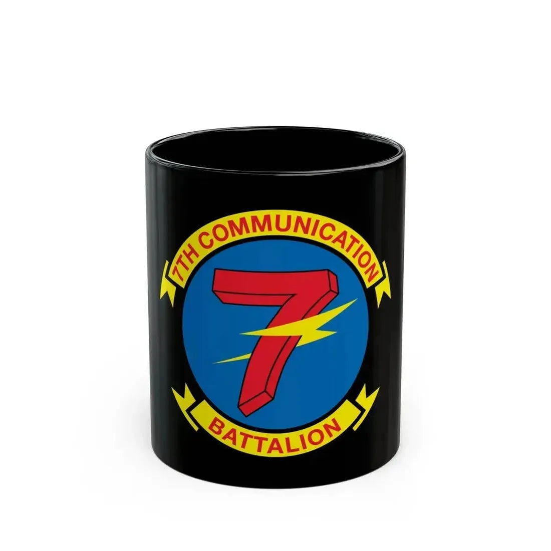 7th Communication Battalion (USMC) Black Coffee Mug 11oz - Go Mug Yourself