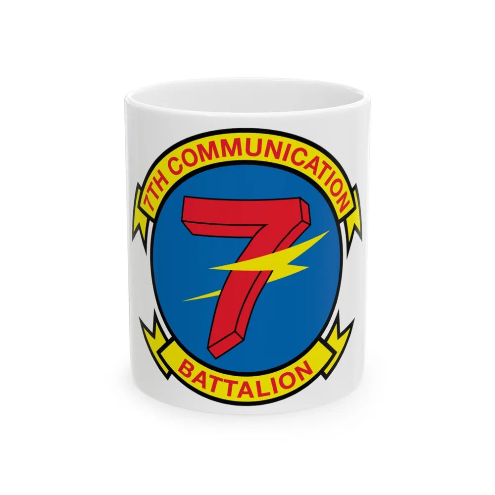 7th Communication Battalion (USMC) White Coffee Mug-11oz-Go Mug Yourself