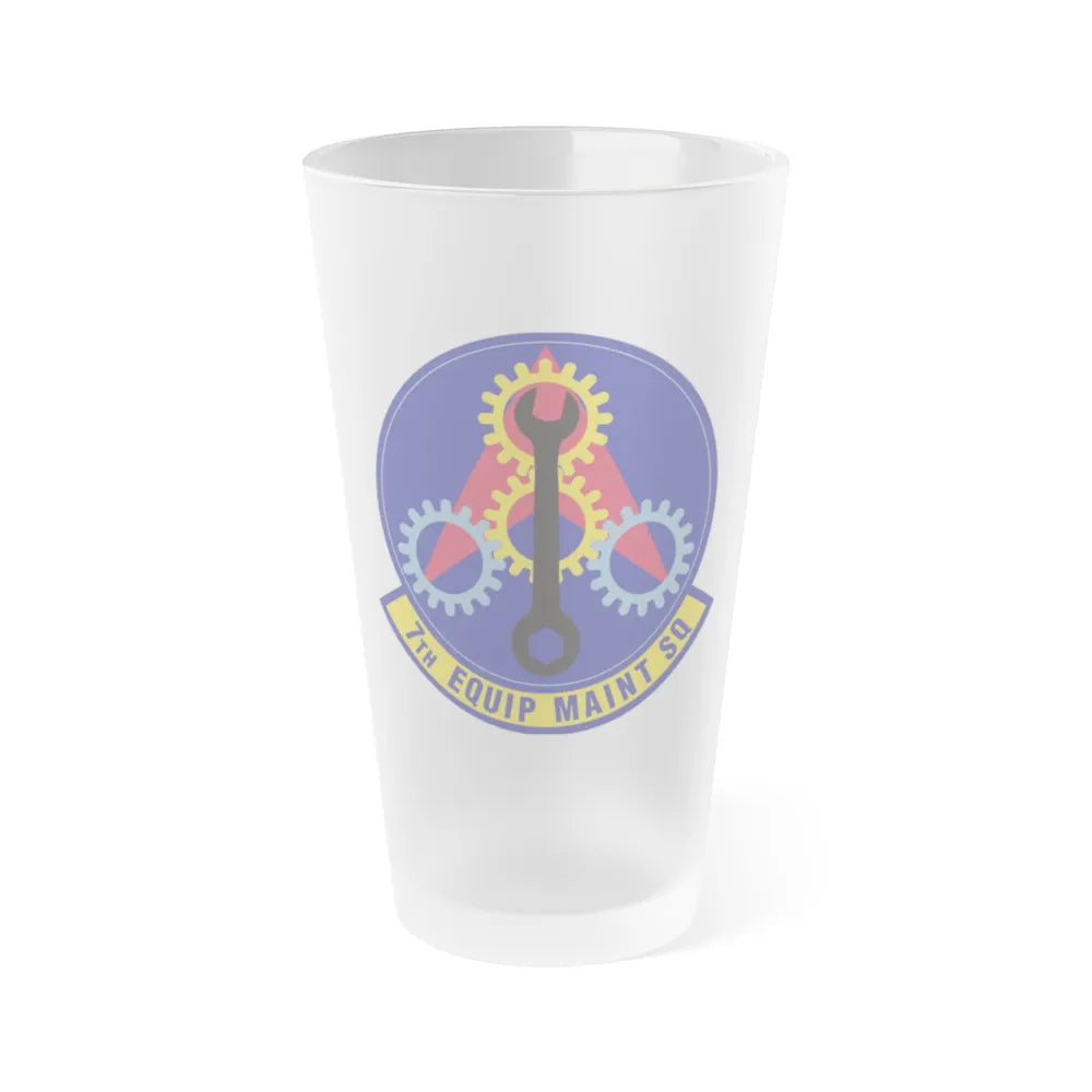 7th Equipment Maintenance Squadron (U.S. Air Force) Frosted Pint Glass 16oz-16oz-Frosted-Go Mug Yourself