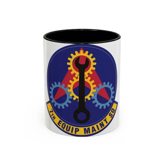 7th Equipment Maintenance Squadron (U.S. Air Force) Accent Coffee Mug 11oz Black - Go Mug Yourself