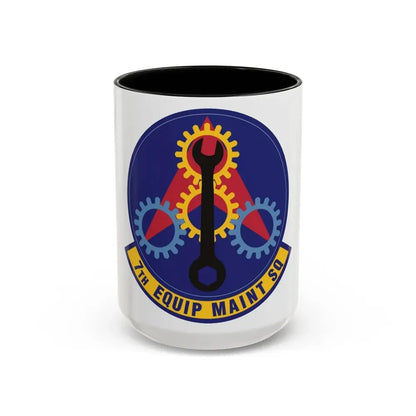 7th Equipment Maintenance Squadron (U.S. Air Force) Accent Coffee Mug 15oz Black - Go Mug Yourself