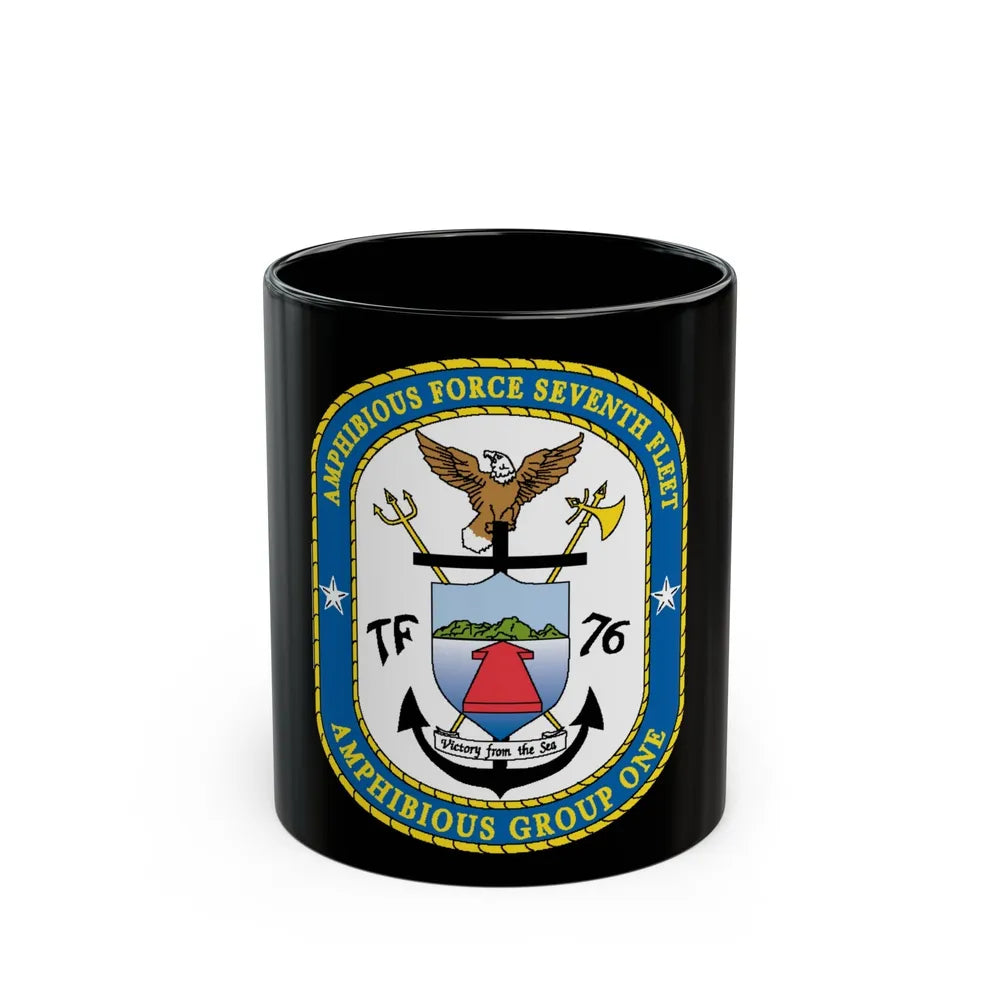 7th Fleet Amphibious Force (U.S. Navy) Black Coffee Mug-11oz-Go Mug Yourself