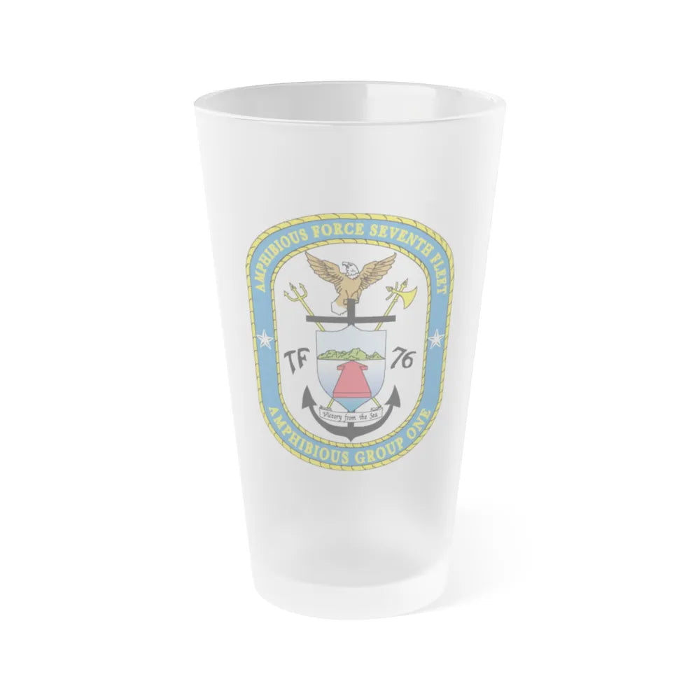 7th Fleet Amphibious Force (U.S. Navy) Frosted Pint Glass 16oz-Go Mug Yourself