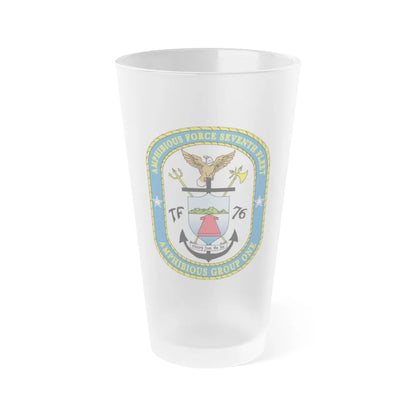 7th Fleet Amphibious Force (U.S. Navy) Frosted Pint Glass 16oz-Go Mug Yourself