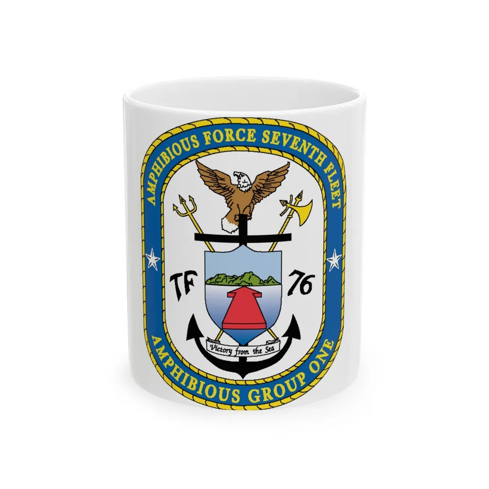 7th Fleet Amphibious Force (U.S. Navy) White Coffee Mug-11oz-Go Mug Yourself