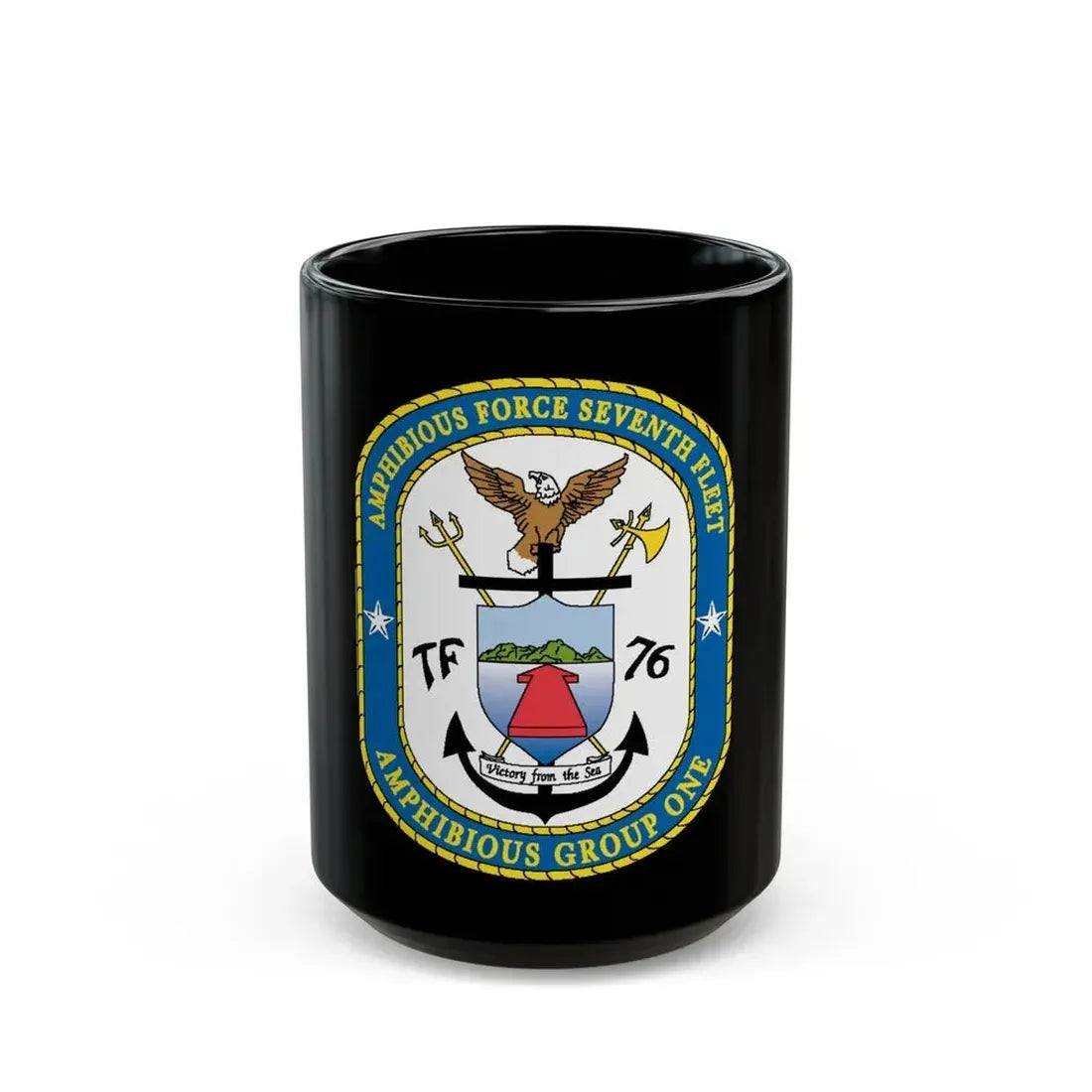 7th Fleet Amphibious Force (U.S. Navy) Black Coffee Mug - Go Mug Yourself