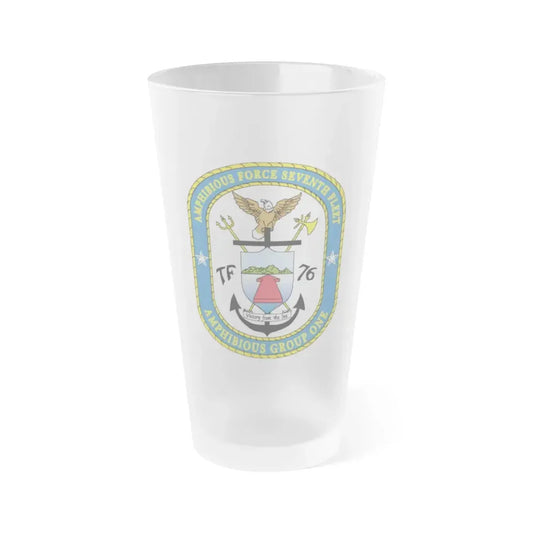 7th Fleet Amphibious Force (U.S. Navy) Frosted Pint Glass 16oz Default Title - Go Mug Yourself