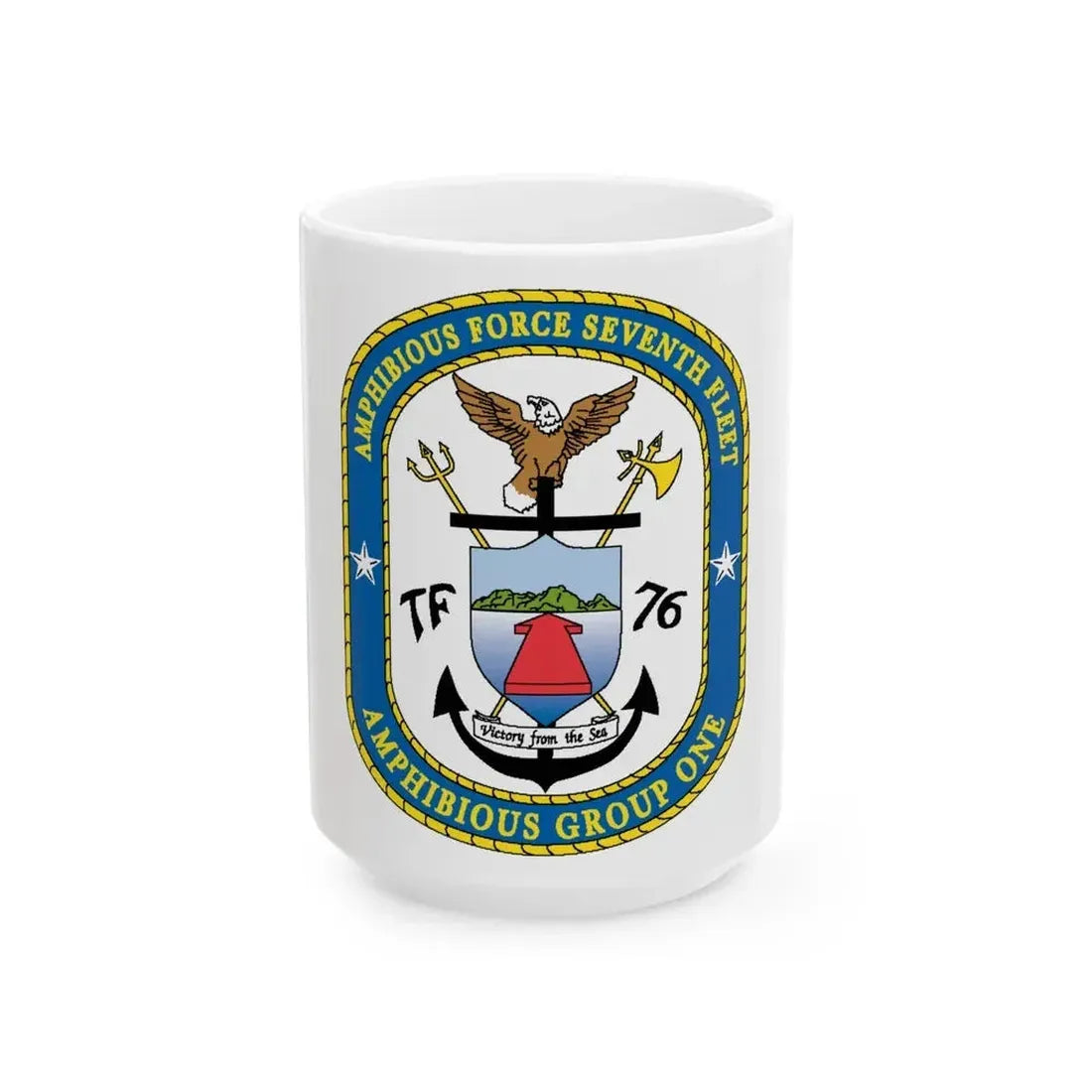7th Fleet Amphibious Force (U.S. Navy) White Coffee Mug 15oz - Go Mug Yourself
