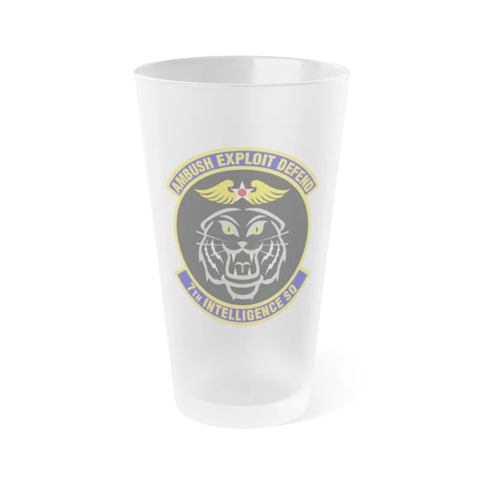 7th Intelligence Squadron (U.S. Air Force) Frosted Pint Glass 16oz-16oz-Frosted-Go Mug Yourself