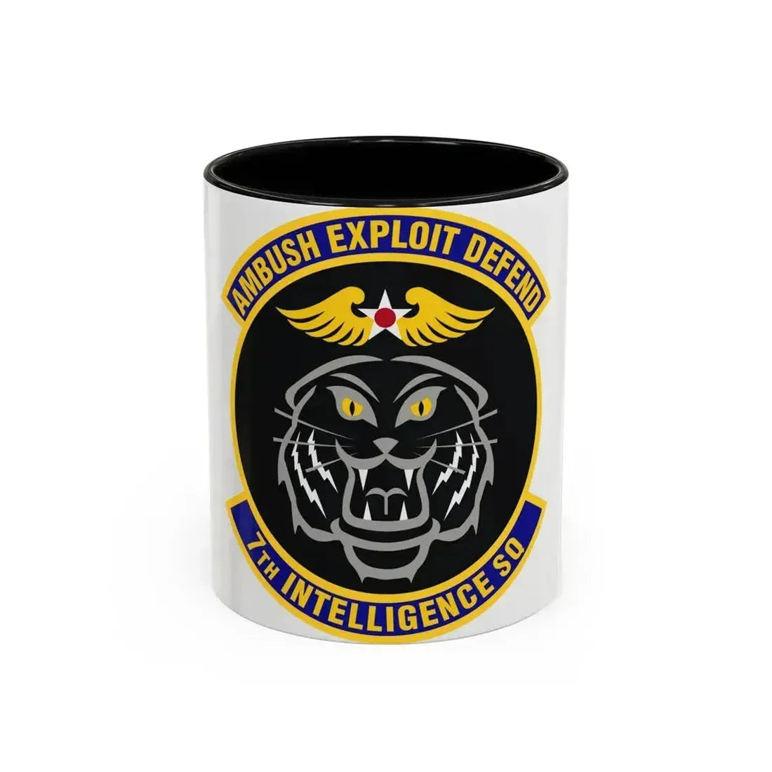 7th Intelligence Squadron (U.S. Air Force) Accent Coffee Mug 11oz Black - Go Mug Yourself