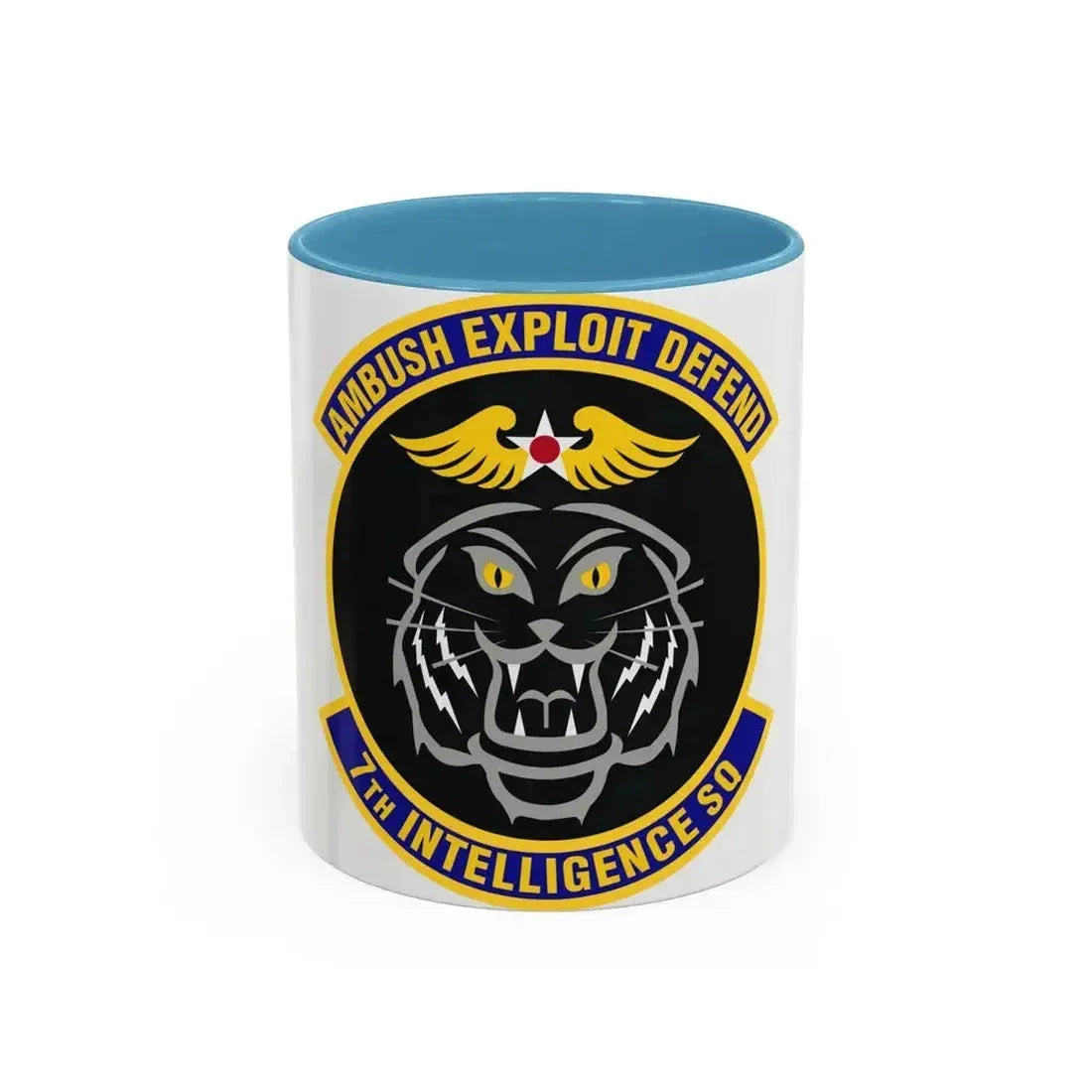 7th Intelligence Squadron (U.S. Air Force) Accent Coffee Mug 11oz Light Blue - Go Mug Yourself