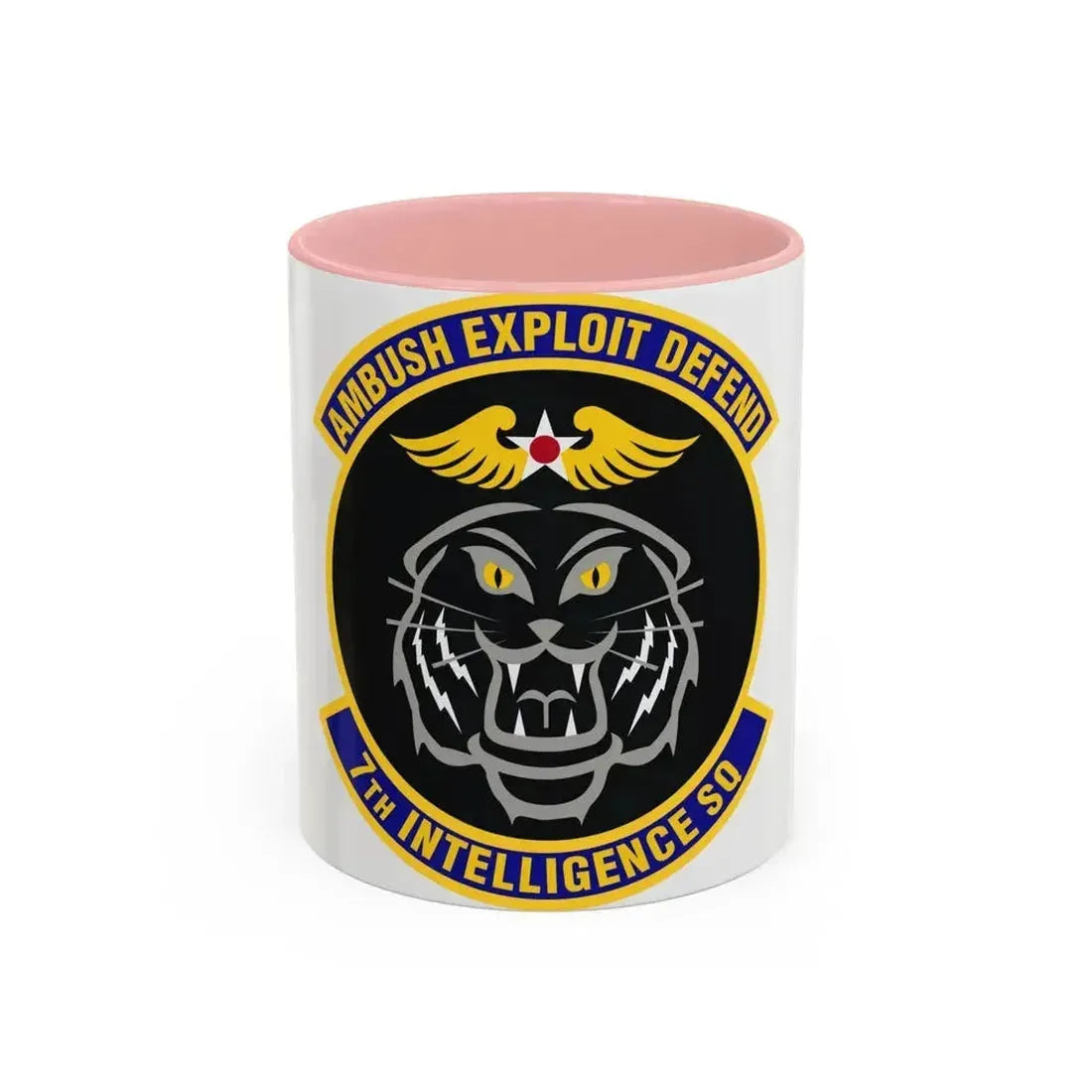 7th Intelligence Squadron (U.S. Air Force) Accent Coffee Mug 11oz Pink - Go Mug Yourself