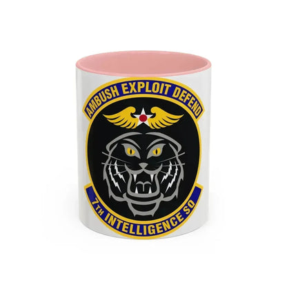 7th Intelligence Squadron (U.S. Air Force) Accent Coffee Mug 11oz Pink - Go Mug Yourself