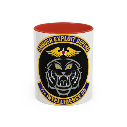7th Intelligence Squadron (U.S. Air Force) Accent Coffee Mug 11oz Red - Go Mug Yourself