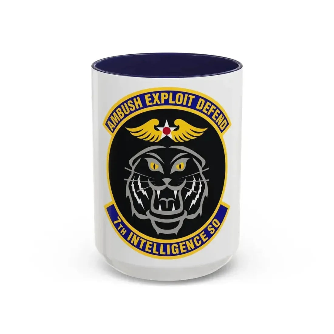 7th Intelligence Squadron (U.S. Air Force) Accent Coffee Mug 15oz Navy - Go Mug Yourself