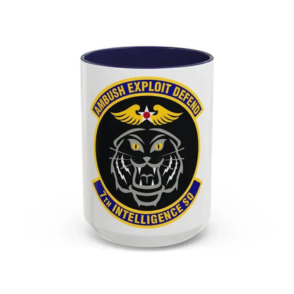 7th Intelligence Squadron (U.S. Air Force) Accent Coffee Mug 15oz Navy - Go Mug Yourself