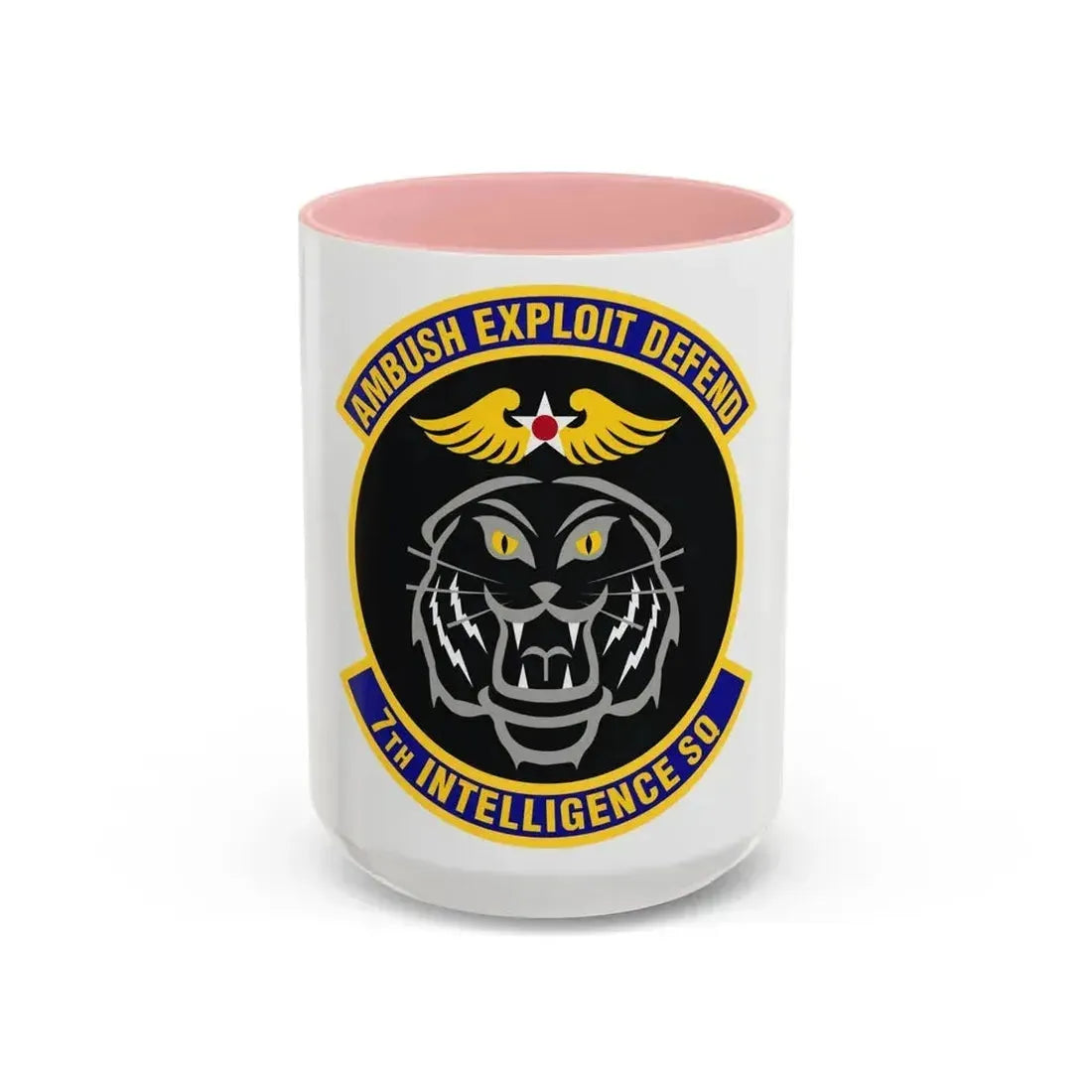 7th Intelligence Squadron (U.S. Air Force) Accent Coffee Mug 15oz Pink - Go Mug Yourself