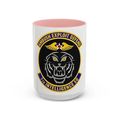 7th Intelligence Squadron (U.S. Air Force) Accent Coffee Mug 15oz Pink - Go Mug Yourself