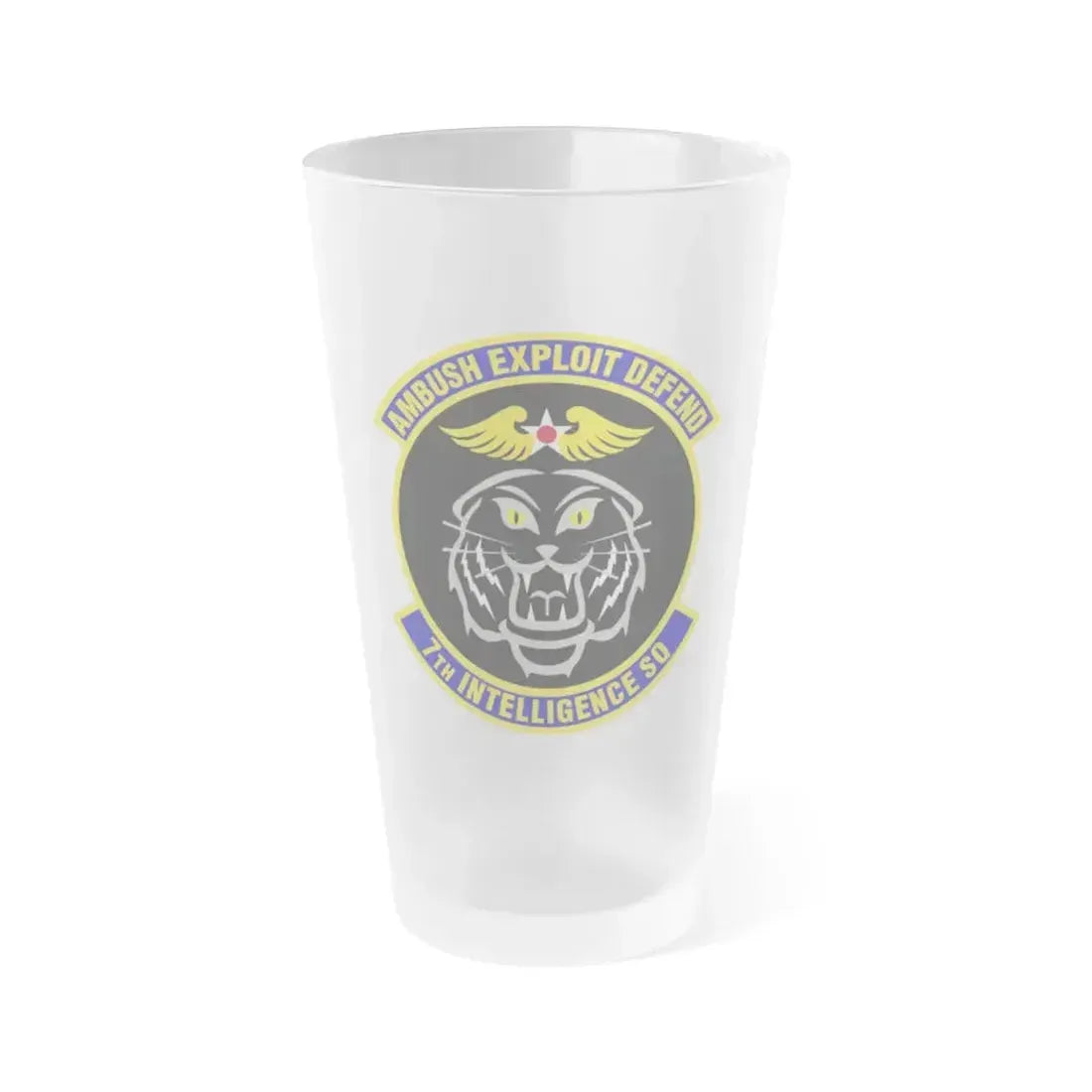 7th Intelligence Squadron (U.S. Air Force) Frosted Pint Glass 16oz 16oz Frosted - Go Mug Yourself