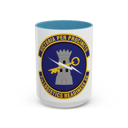 7th Logistics Readiness Squadron (U.S. Air Force) Accent Coffee Mug 15oz Light Blue - Go Mug Yourself
