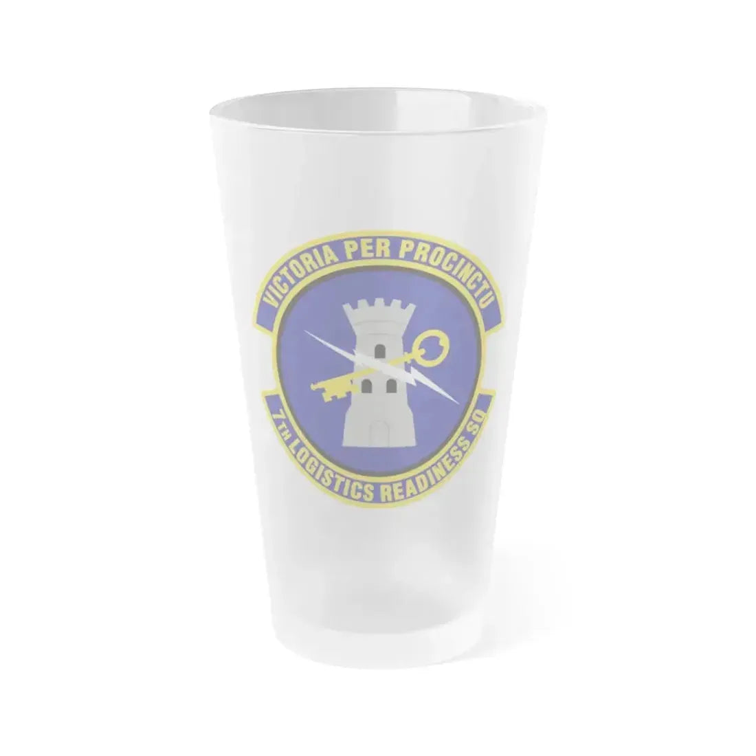 7th Logistics Readiness Squadron (U.S. Air Force) Frosted Pint Glass 16oz 16oz Frosted - Go Mug Yourself