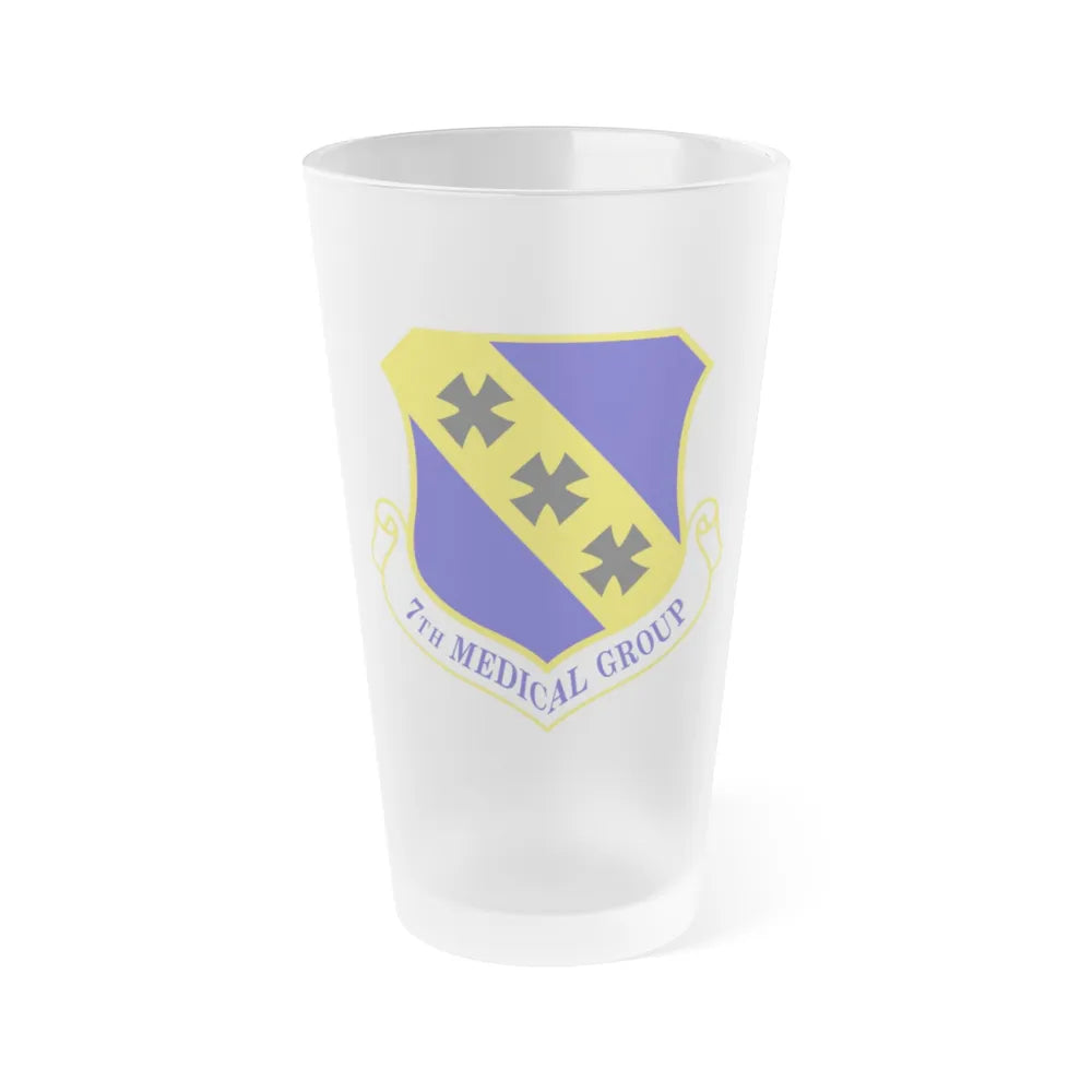 7th Medical Group (U.S. Air Force) Frosted Pint Glass 16oz-16oz-Frosted-Go Mug Yourself