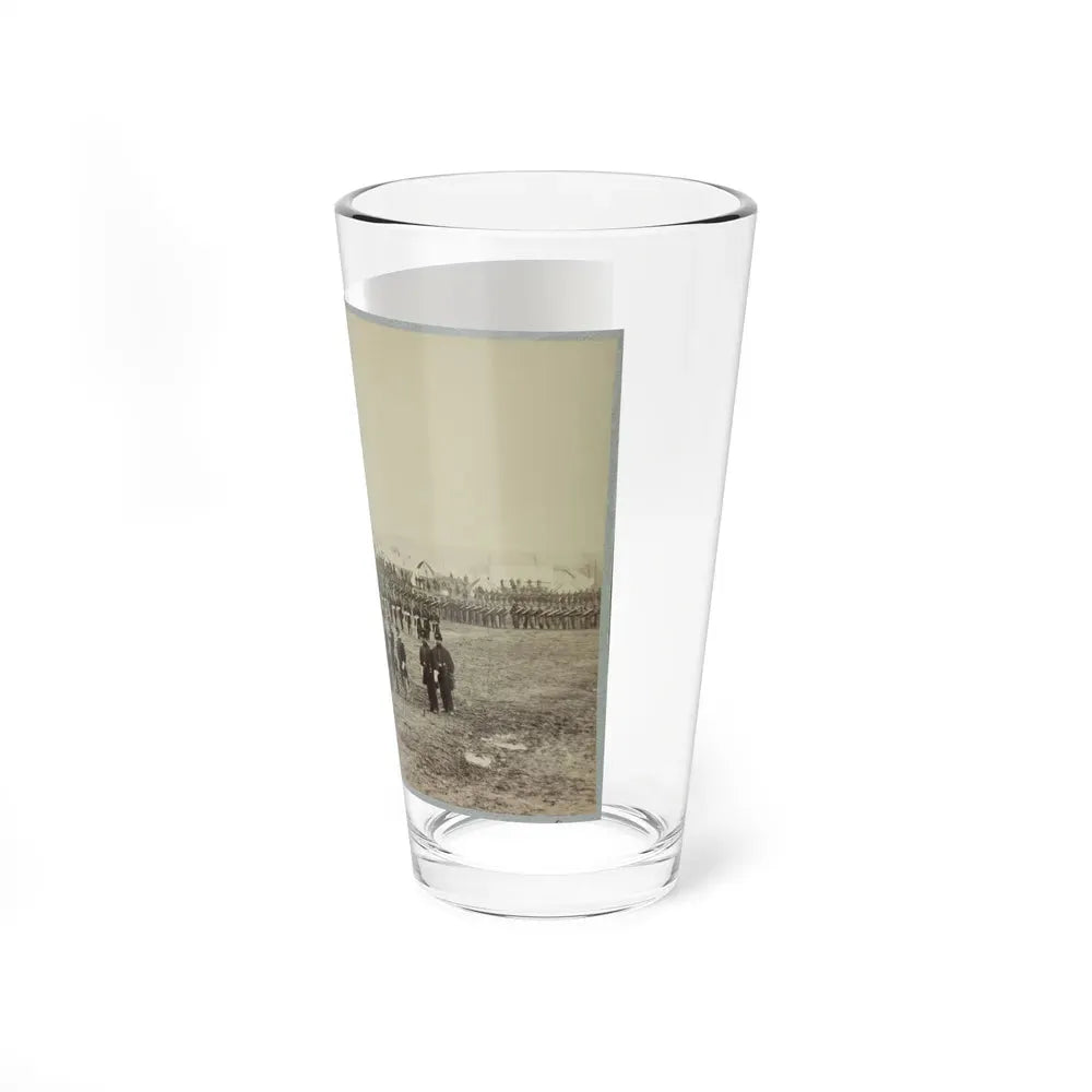 7th New York Cavalry-- Gen. I. N. Palmer & Staff In Foreground-- Camp Near Washington, D. C. (U.S. Civil War) Pint Glass 16oz - Go Mug Yourself