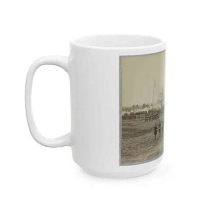 7th New York Cavalry-- Gen. I. N. Palmer & Staff In Foreground-- Camp Near Washington, D. C. (U.S. Civil War) White Coffee Mug - Go Mug Yourself