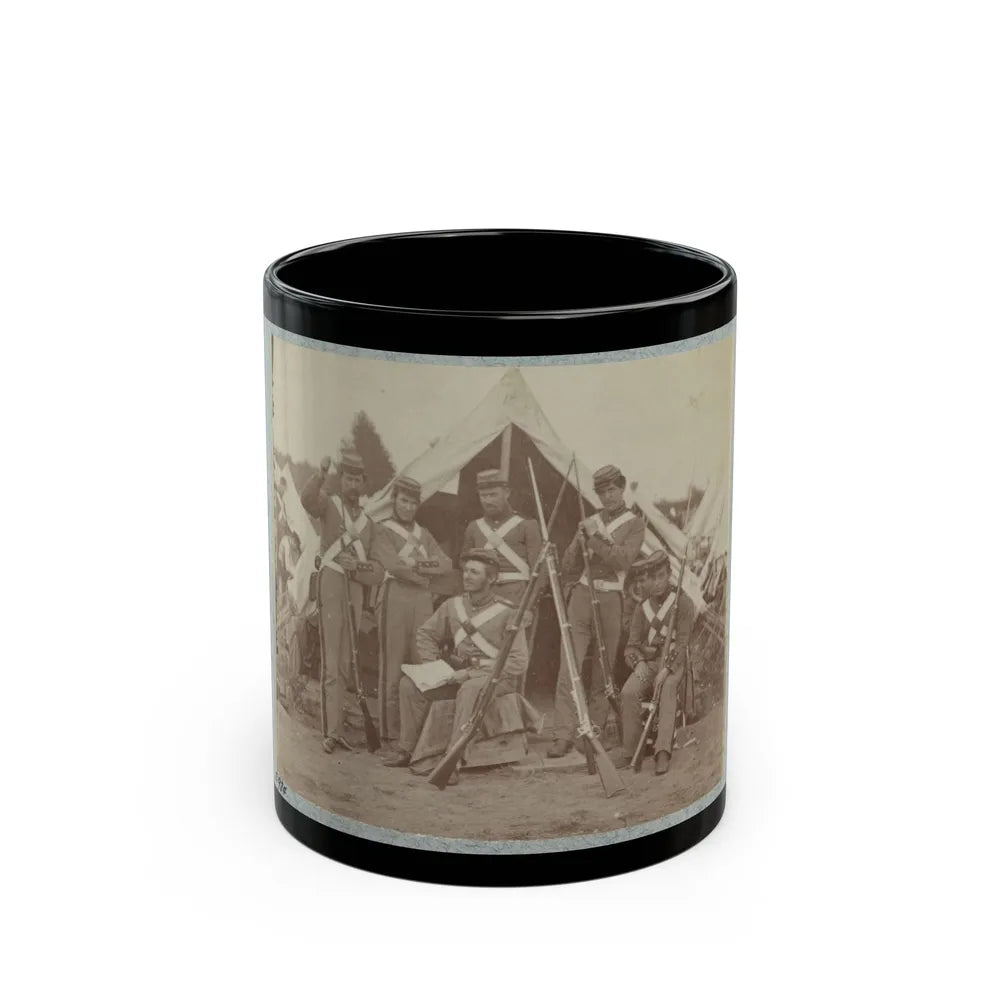 7th New York State Militia, Camp Cameron, D.C., 1861 004 (U.S. Civil War) Black Coffee Mug-11oz-Go Mug Yourself