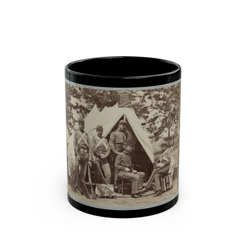 7th New York State Militia, Camp Cameron, D.C., 1861 005 (U.S. Civil War) Black Coffee Mug-11oz-Go Mug Yourself