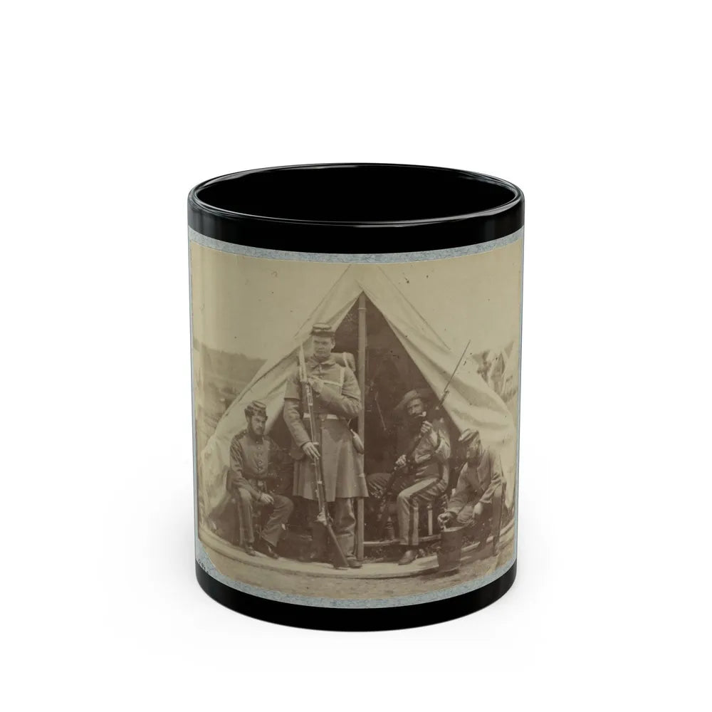 7th New York State Militia, Camp Cameron, D.C., 1861 006 (U.S. Civil War) Black Coffee Mug-11oz-Go Mug Yourself