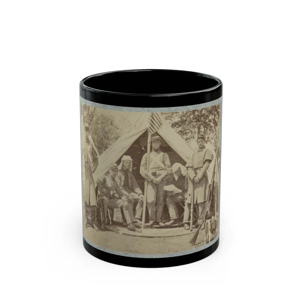 7th New York State Militia, Camp Cameron, D.C., 1861 009 (U.S. Civil War) Black Coffee Mug-11oz-Go Mug Yourself