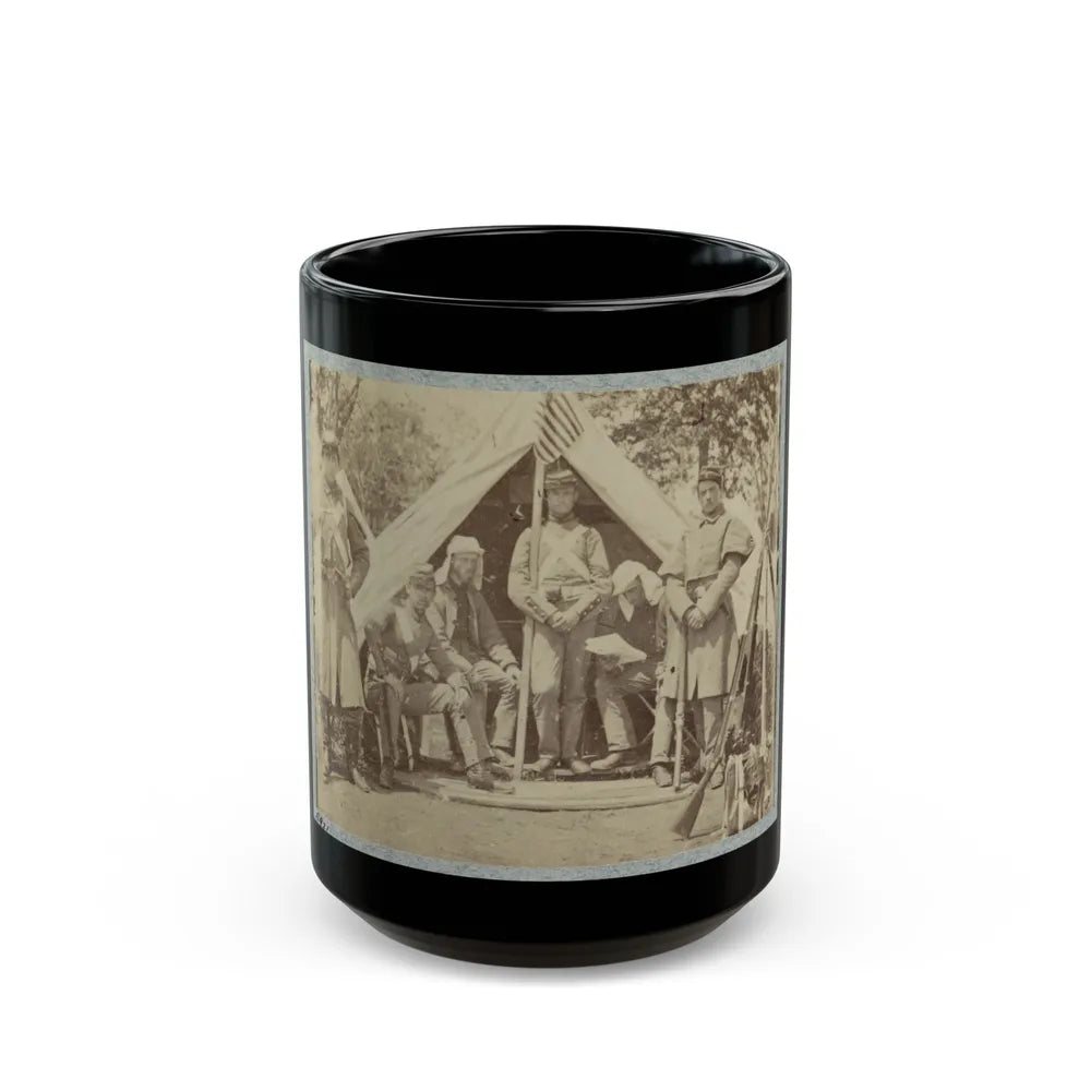 7th New York State Militia, Camp Cameron, D.C., 1861 009 (U.S. Civil War) Black Coffee Mug-15oz-Go Mug Yourself