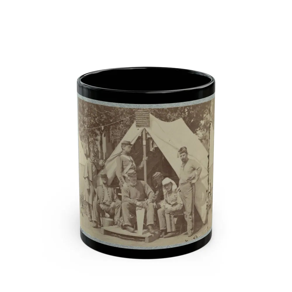 7th New York State Militia, Camp Cameron, D.C., 1861 011 (U.S. Civil War) Black Coffee Mug-11oz-Go Mug Yourself