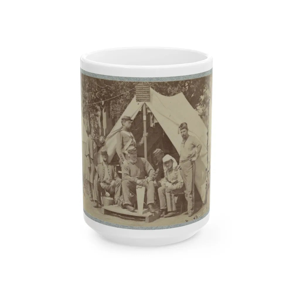 7th New York State Militia, Camp Cameron, D.C., 1861 011 (U.S. Civil War) White Coffee Mug-15oz-Go Mug Yourself