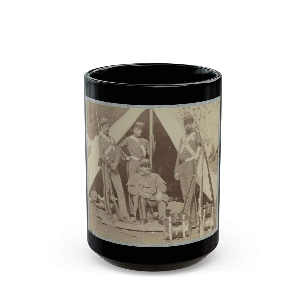 7th New York State Militia, Camp Cameron, D.C., 1861 013 (U.S. Civil War) Black Coffee Mug-15oz-Go Mug Yourself