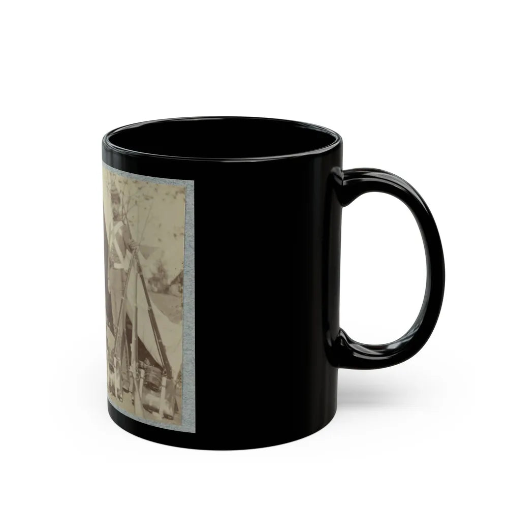 7th New York State Militia, Camp Cameron, D.C., 1861 013 (U.S. Civil War) Black Coffee Mug-Go Mug Yourself