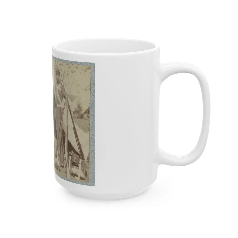 7th New York State Militia, Camp Cameron, D.C., 1861 013 (U.S. Civil War) White Coffee Mug-Go Mug Yourself