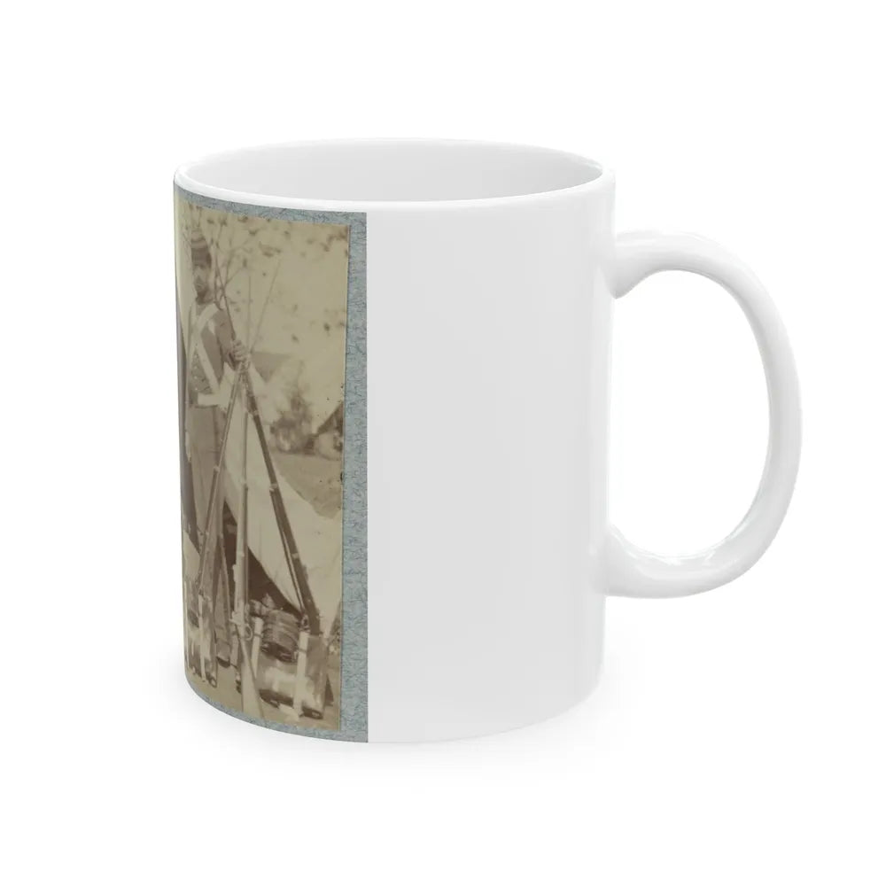 7th New York State Militia, Camp Cameron, D.C., 1861 013 (U.S. Civil War) White Coffee Mug-Go Mug Yourself