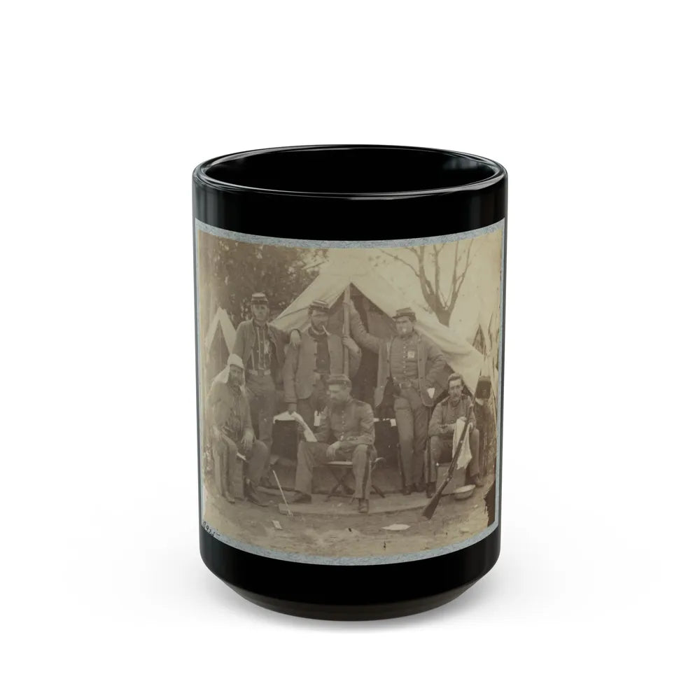 7th New York State Militia, Camp Cameron, D.C., 1861 014 (U.S. Civil War) Black Coffee Mug-15oz-Go Mug Yourself