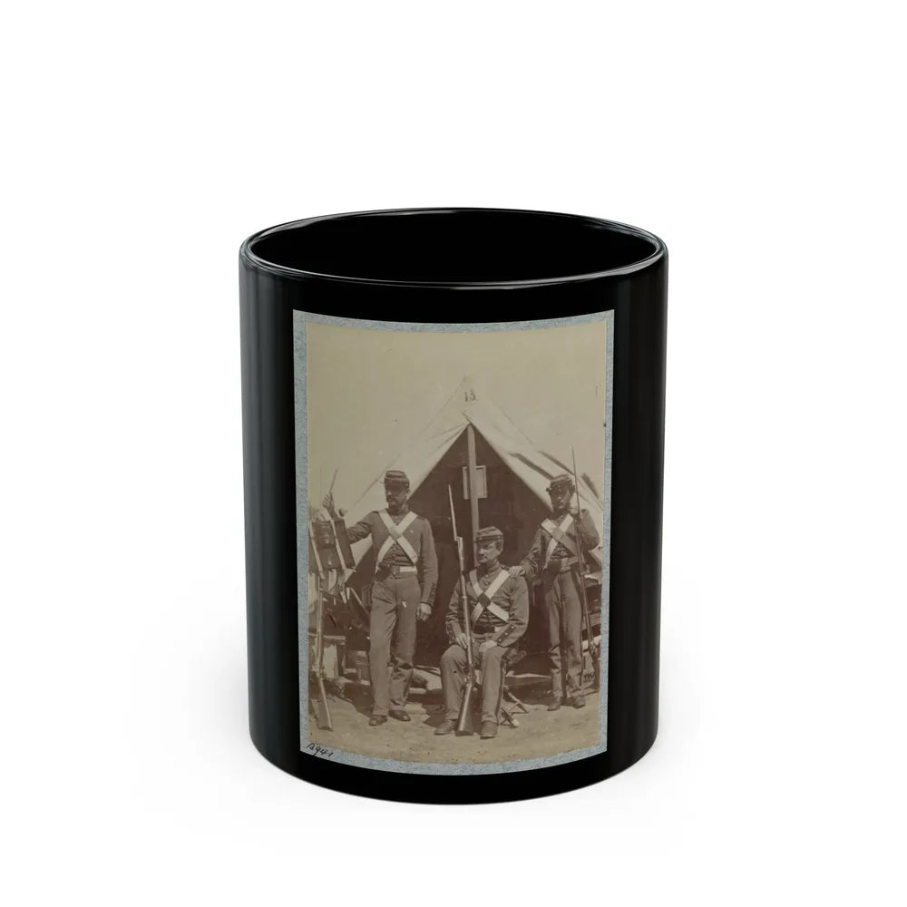 7th New York State Militia, Camp Cameron, D.C., 1861 015 (U.S. Civil War) Black Coffee Mug-11oz-Go Mug Yourself