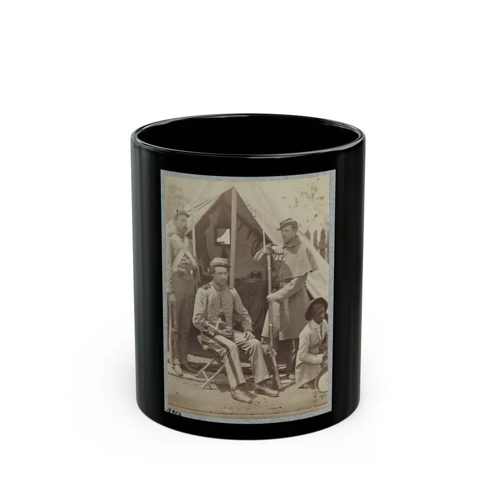 7th New York State Militia, Camp Cameron, D.C., 1861 016 (U.S. Civil War) Black Coffee Mug-11oz-Go Mug Yourself