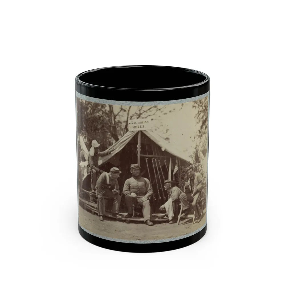 7th New York State Militia, Camp Cameron, D.C., 1861 017 (U.S. Civil War) Black Coffee Mug-11oz-Go Mug Yourself