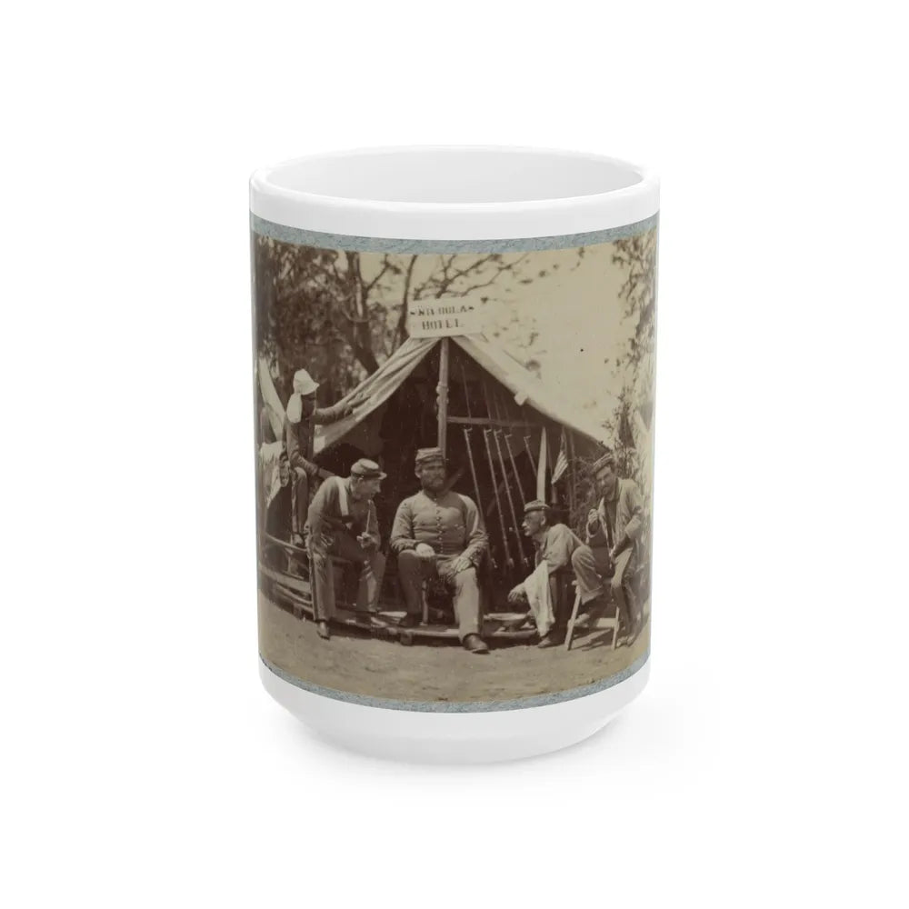 7th New York State Militia, Camp Cameron, D.C., 1861 017 (U.S. Civil War) White Coffee Mug-15oz-Go Mug Yourself