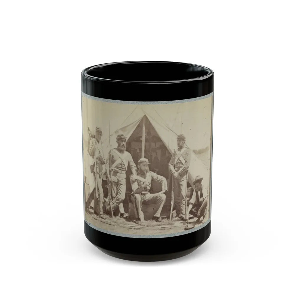 7th New York State Militia, Camp Cameron, D.C., 1861 018 (U.S. Civil War) Black Coffee Mug-15oz-Go Mug Yourself