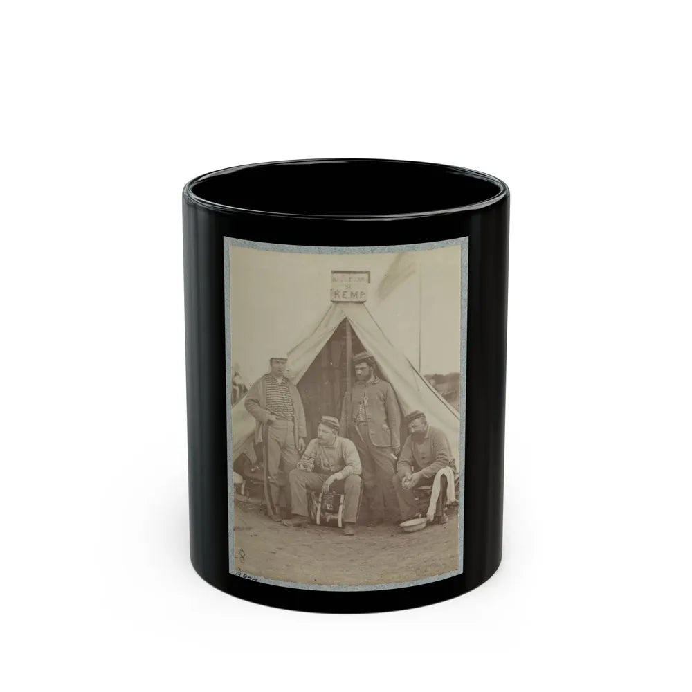 7th New York State Militia, Camp Cameron, D.C., 1861 021 (U.S. Civil War) Black Coffee Mug-11oz-Go Mug Yourself