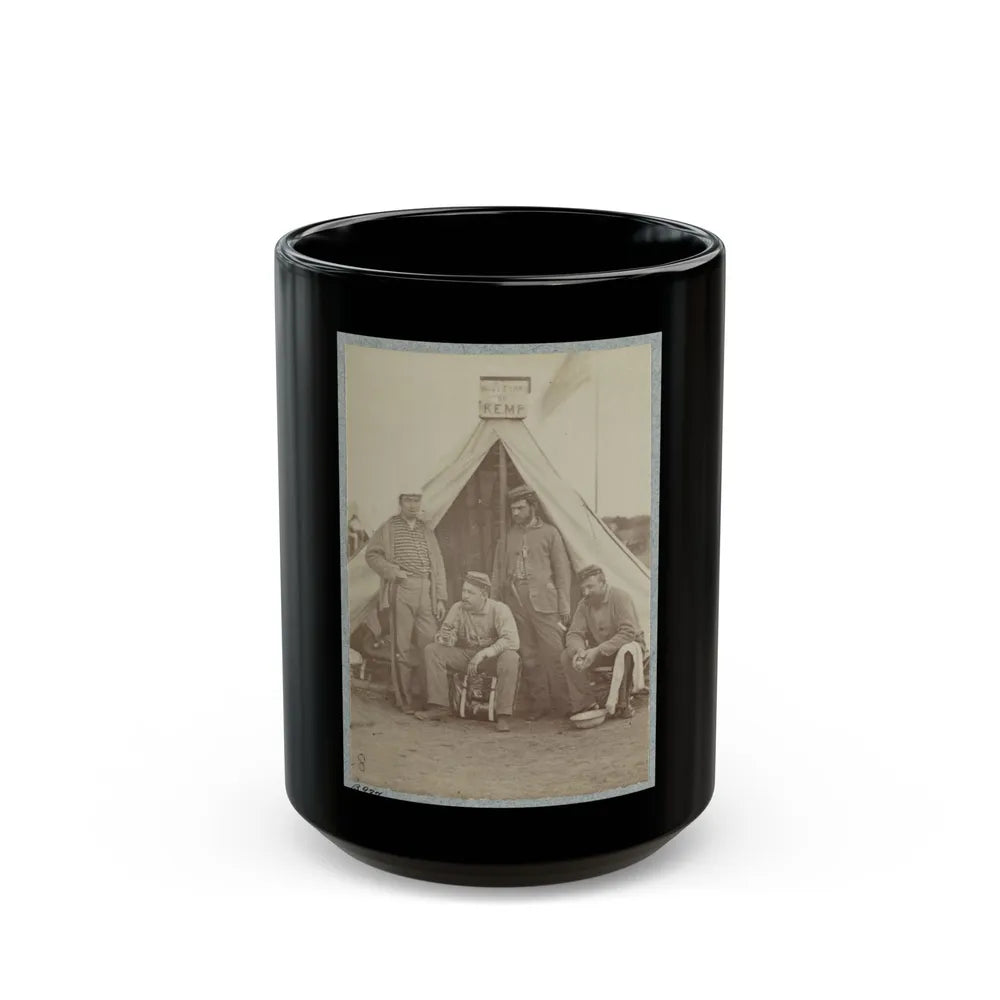 7th New York State Militia, Camp Cameron, D.C., 1861 021 (U.S. Civil War) Black Coffee Mug-15oz-Go Mug Yourself