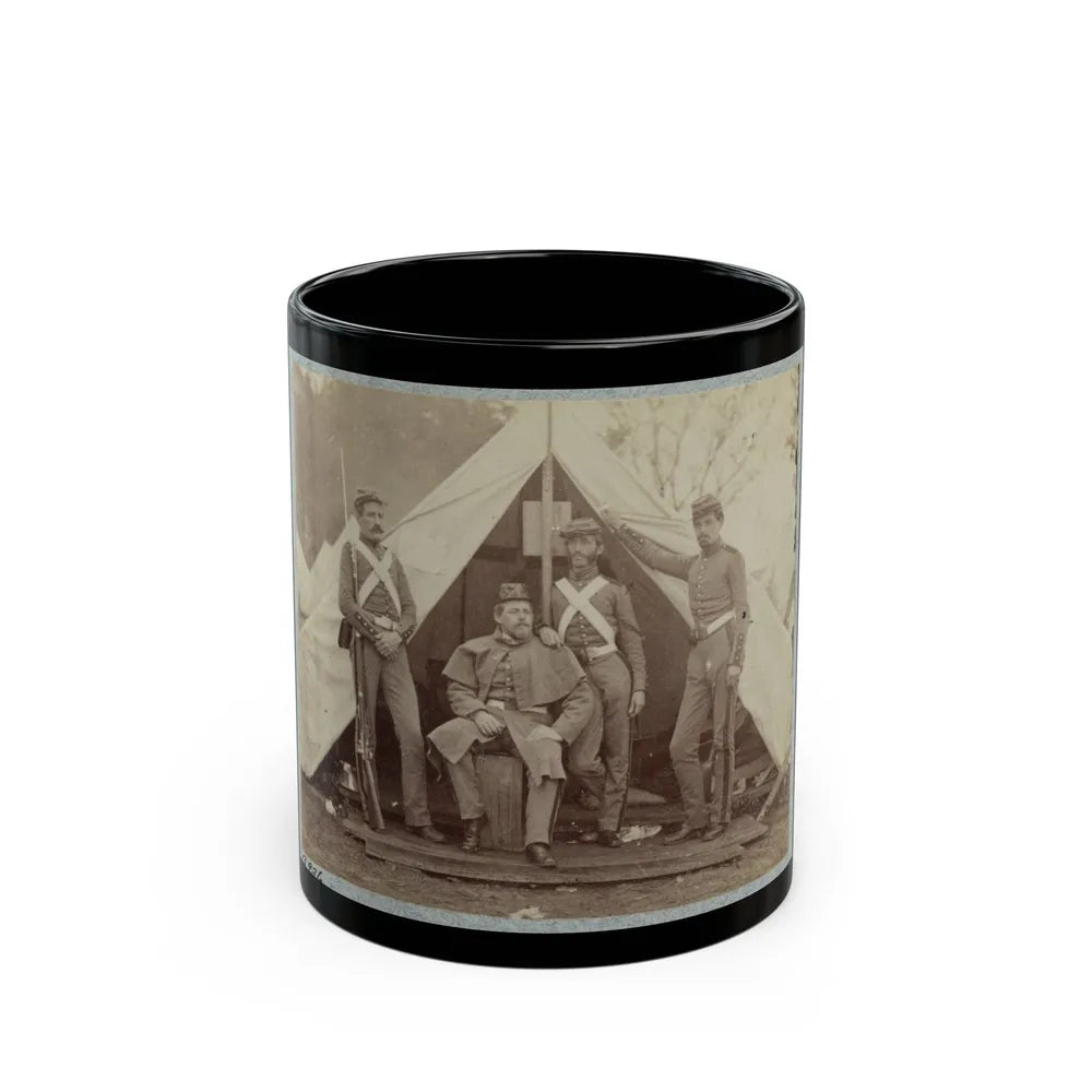 7th New York State Militia, Camp Cameron, D.C., 1861 023 (U.S. Civil War) Black Coffee Mug-11oz-Go Mug Yourself