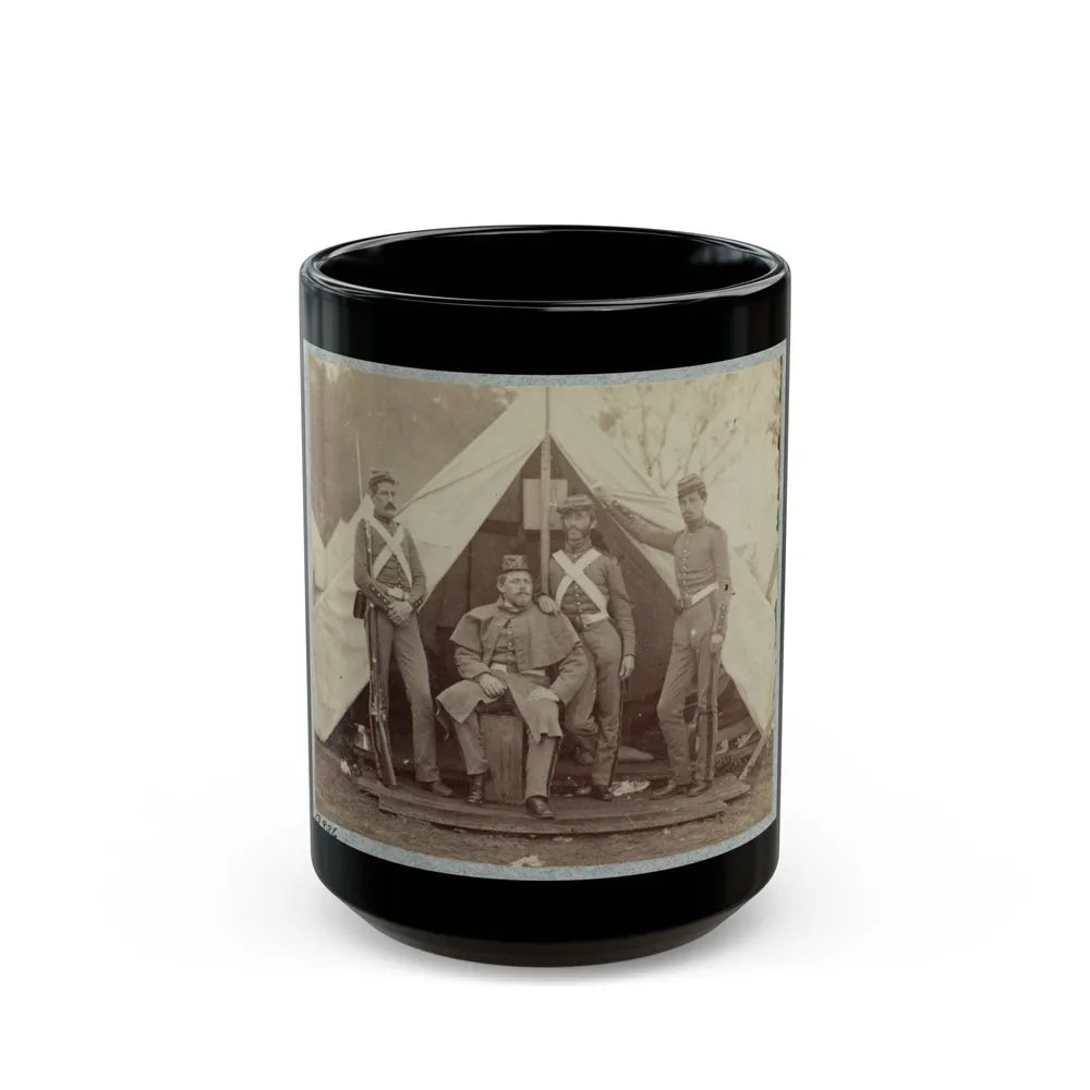 7th New York State Militia, Camp Cameron, D.C., 1861 023 (U.S. Civil War) Black Coffee Mug-15oz-Go Mug Yourself